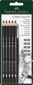 117897_Watersoluble-pencil-Graphite-Aquarelle-5x_Internet_23348 Faber-Castell Graphite Aquarelle Set (5x Bleistifte + 1x Aquarellpinsel)