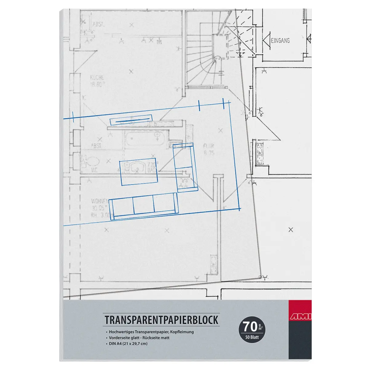 AMI Transparentpapierblock 70g AMI Transparentpapierblock 70g