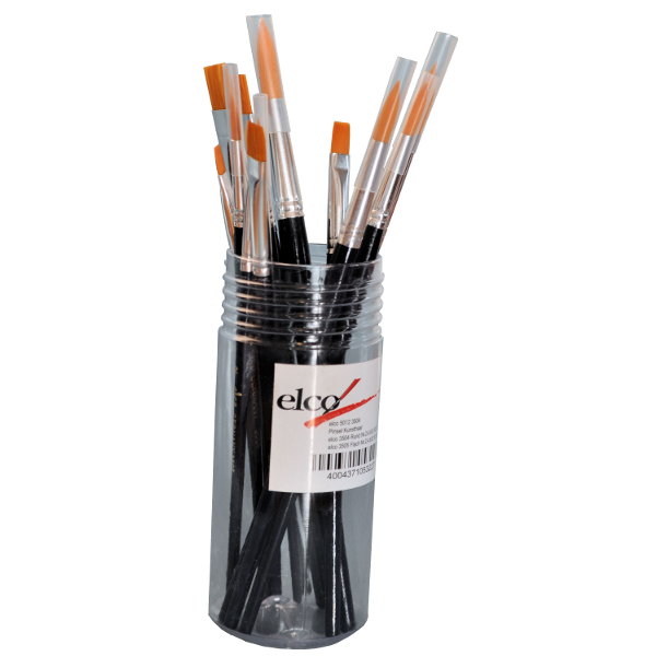elco-5012-3504 Elco Acrylmalpinsel-SET flach und rund 12-tlg. serie 5012 3504