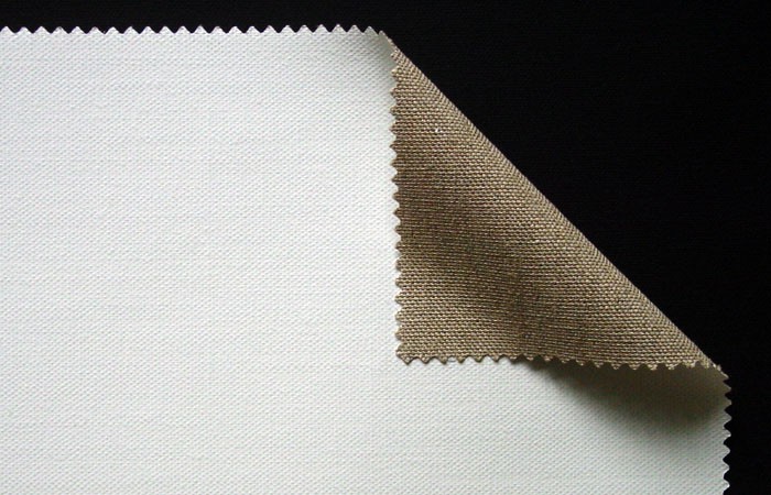 24581 primed linen 380 g/m² white, 3.10 m width, medium- coarse, No. 18571