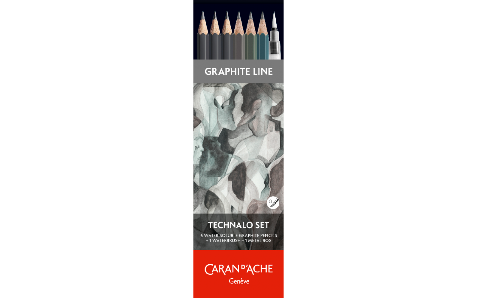graphite-line-6-crayons-technalo-assortis-2b-hb-b22 Caran dAche Set 6 Technalo