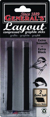 955-2BP-general General Pencil Compressed Layout Sticks - 2 Pack