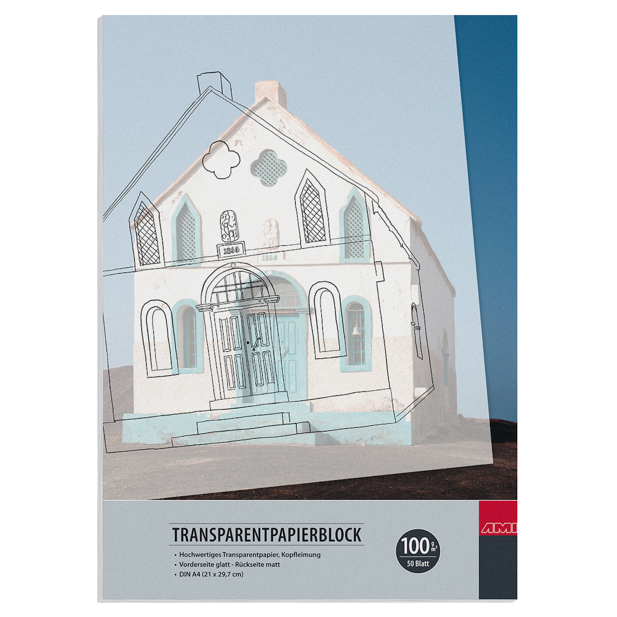 183244-ami-a4 AMI Transparentpapierblock 100g Größe A4